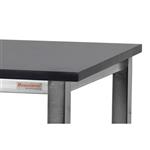 BenchPro Manual Lift Workbench, Stainless Steel, 1" Phenolic White, Square Cut Edge