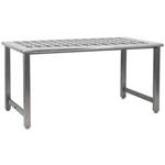 BenchPro Kennedy Stainless Steel Frame, 3/8" x 3" Slotted Pattern Radius Front Edge