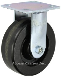 16TM06201R 6" x 2" Albion 16 Series Rigid Plate Caster, Phenolic Wheel