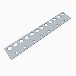 Automotion, 030048, Axle Isolator Retainer Plate, 2 in. W x 11 15/16 in. L