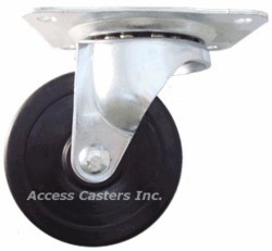 3PUHRS 3" Swivel Caster Hard Rubber Wheel