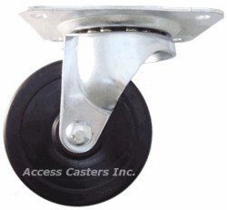 3PUSRS 3" Swivel Caster Soft Rubber Wheel