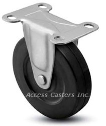 3SRERR 3" Rigid Caster Soft Rubber Wheel