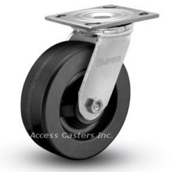 4AEMHS 4" x 2" Swivel Plate Caster, Phenolic Wheel