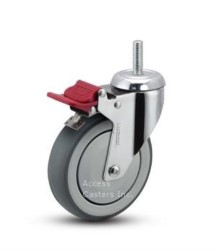 4MCXTTLS02 4" Threaded Stem 1/2" Swivel Caster Total Lock