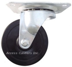 4PUSRS 4" Swivel Caster Soft Rubber Wheel