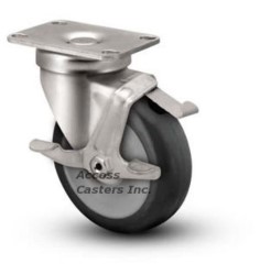 5A02PSB 5" Swivel Caster with Brake Poly Wheel