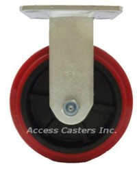 5PKLPR 5" x 2" Rigid Plate Caster, Poly on Poly Wheel