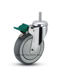 6MCXTDLS02 6" Threaded Stem 1/2" Swivel Caster Directional Lock