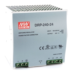 MEAN WELL DRP-240-24 DC POWER SUPPLY - 24V 10A