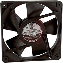 Orion, OD1225-24HB, Cooling Fan, 24VDC, 86 CPM, 12 in. Leads