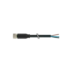 Panther, 7000-08041-6100300, Cable, M8, Female, 3 Pin, 3m Long, Black