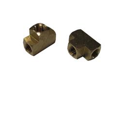 Parker, 2203P-4, Union Tee, Brass Pipe Fitting, 1/4 in. FNPT