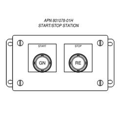 Automotion, 801078-01H, Start/Stop Push Button Assembly, Horizontal, F Series, 120V