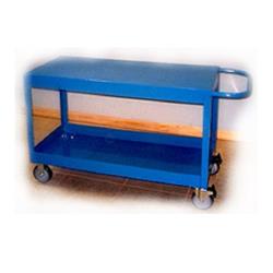 BenchPro, 19-BE-FC1927-2+Std Blue, Push Cart, 19 in. D x 27 in. W x34 in. H, Blue