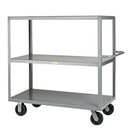 Jamco, Rolling Cart, 3 Shelf, Steel, Gray, 3,000 Lb Capacity