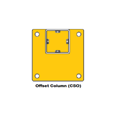 Medium Duty Guard Rail Single Rail Offset Column