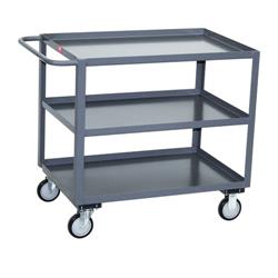 3 Shelf Service Cart 24" Wide x 48" Long x 35" Tall