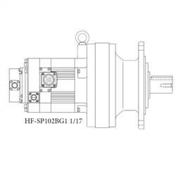 Mitsubishi HF-SP102BG1 Servo Motor, 1/17