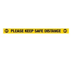 Mighty Liner, Please Keep Distance Floor Tape Strips, 4" x 36", Pack of 10