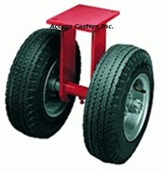 R-72210-PR  Hamilton 21" Dual Wheel Rigid Plate Caster, Pneumatic Tires