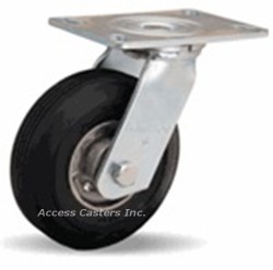 S-8006-SU Hamilton 6" Cush-N-Flex Swivel Plate Caster, Super Flex Wheel