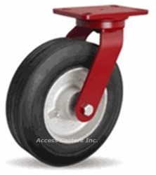 S-8010-SU Hamilton 10" Cush-N-Flex Swivel Plate Caster, Super Flex Wheel