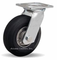 S-8526-SU Hamilton 6" Cush-N-Flex Swivel Plate Caster, Super Flex Wheel