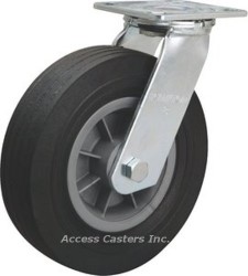 S-4208-AT Hamilton Cush-N-Tuf Swivel Plate Caster, 8" Cushion Rubber Tire